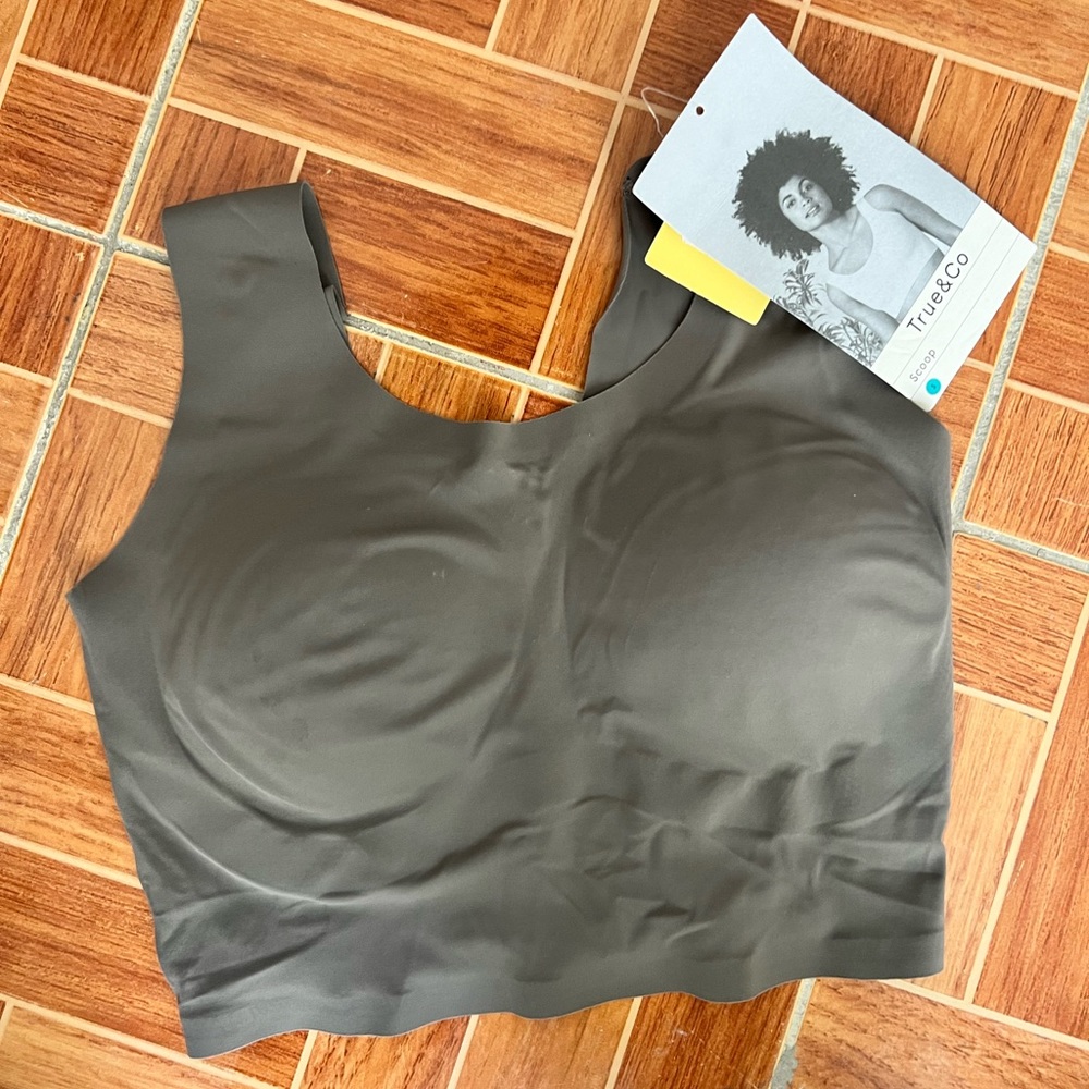 NWT True & Co. butter soft Bralette ultra comfy seamless brown Small women 🤎